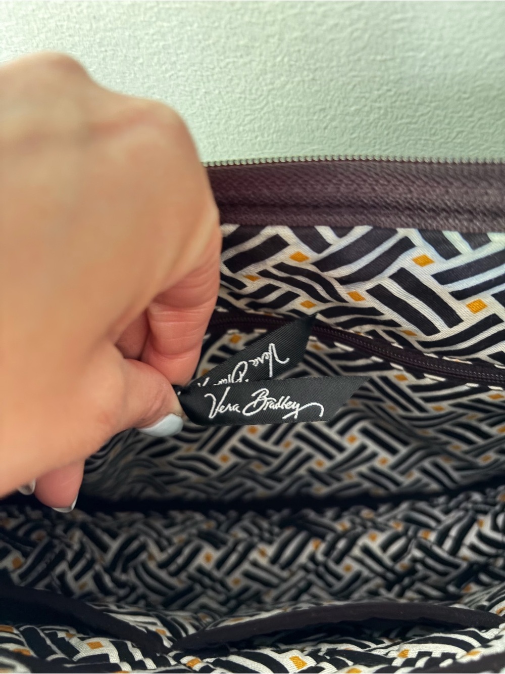 Vera Bradley Black Quilted Crossbody Bag - Picture 6 of 6